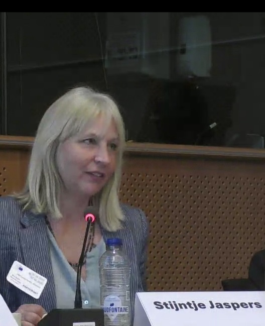 Stijntje Jaspers tijdens de Farm to Fashion Round Table bij de Europese Unie, April 2025